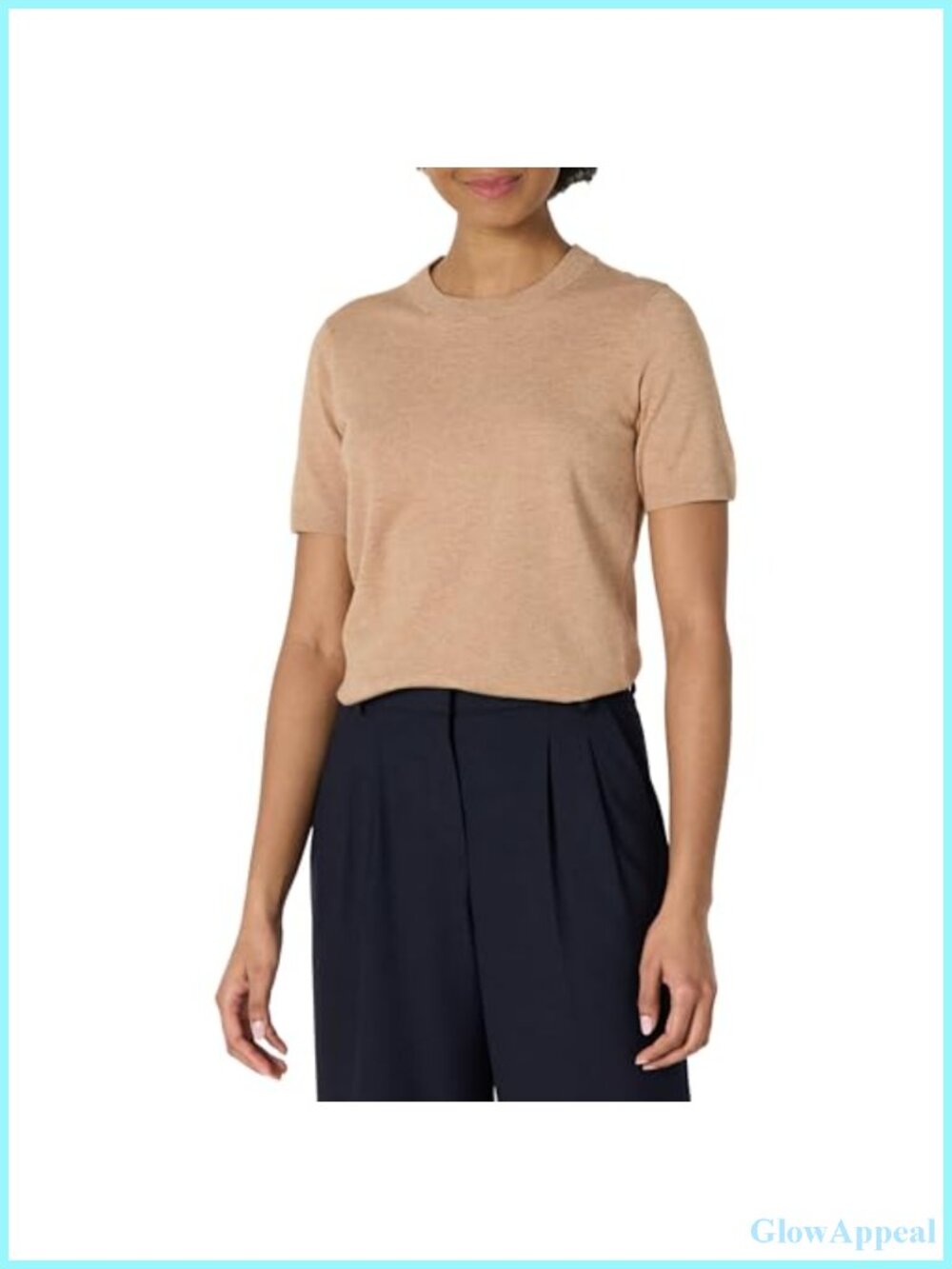 Women's Viscose Blend Cap Sleeve Sweater Top Regular Fit